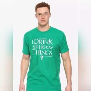 New game of thrones t-shirt men's unisex I drink and I know things St Patrick's